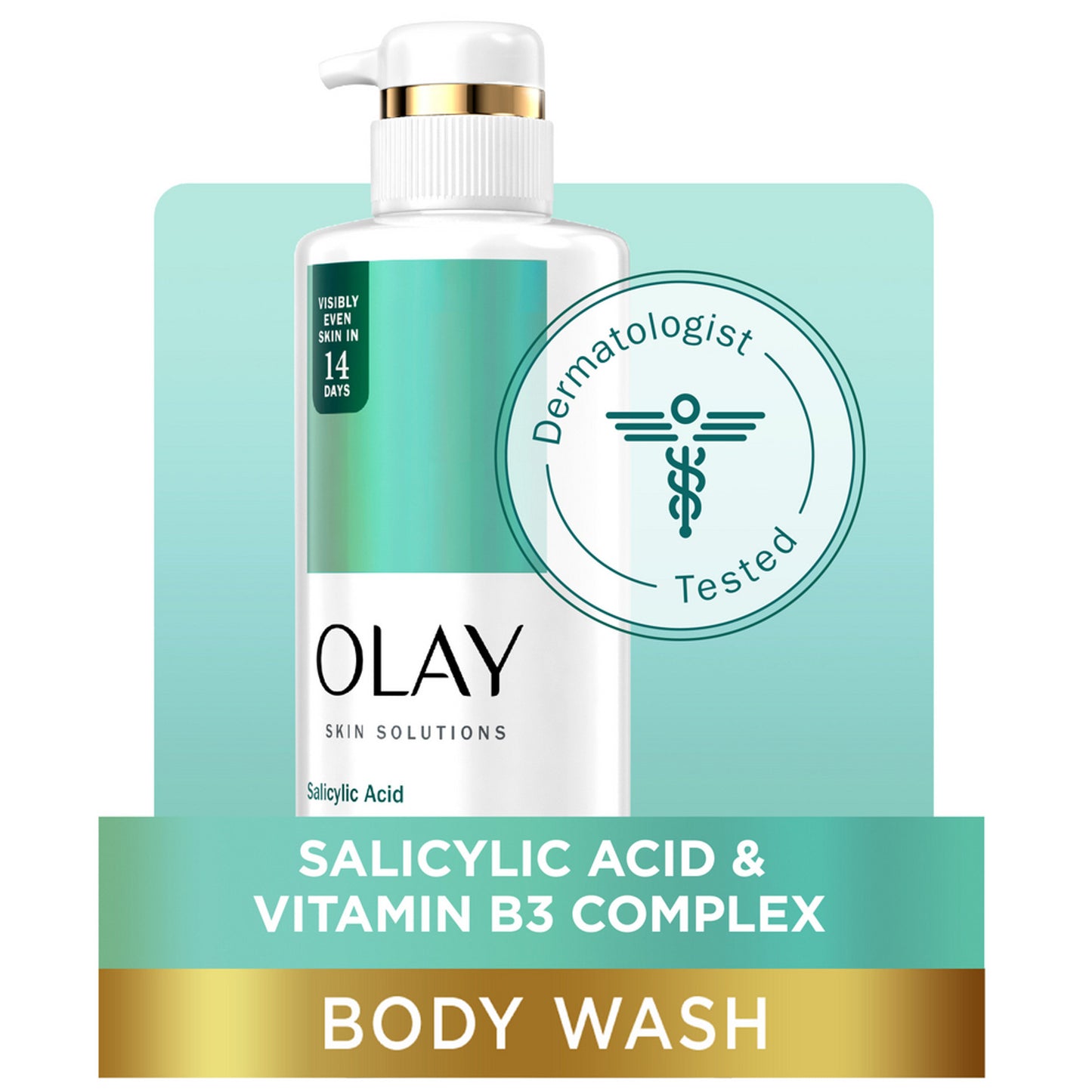 Olay Skin Solutions Women's Body Wash with Salicylic Acid, for All Skin Types, 17.9 fl oz
