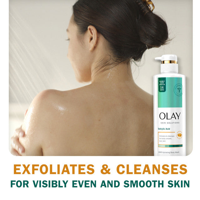 Olay Skin Solutions Women's Body Wash with Salicylic Acid, for All Skin Types, 17.9 fl oz