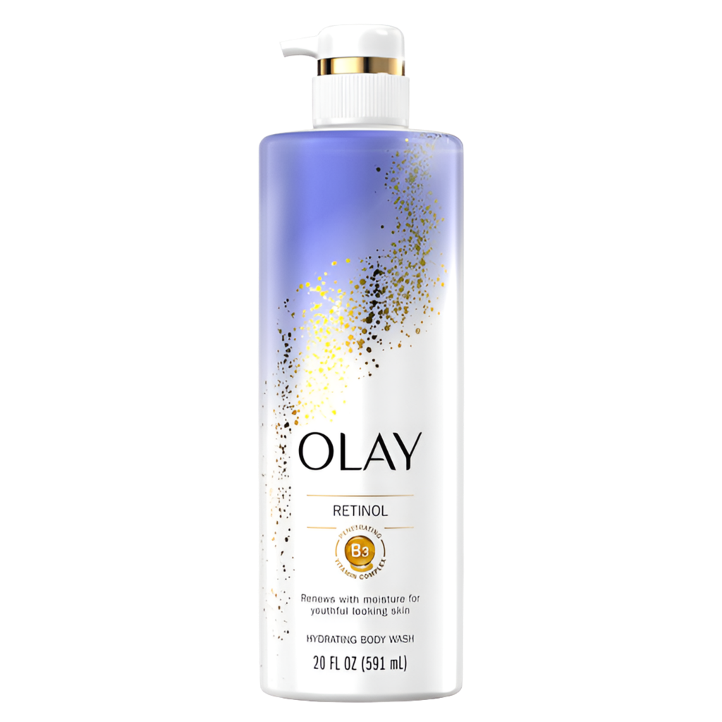 Olay Cleansing & Renewing Nighttime Women's Body Wash with Vitamin B3 and Retinol, 20 fl oz